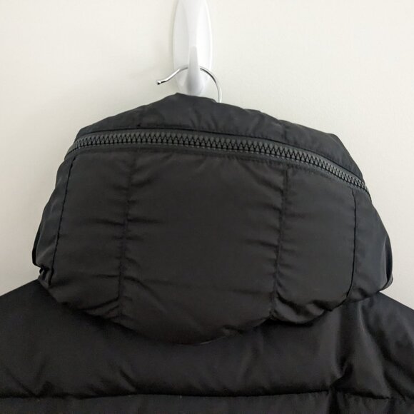 Black Flammette Down Winter Coat Moncler Size 00 - Picture 6 of 13